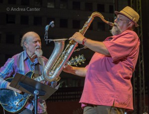 John Scofield and Joe Lovano, © Andrea Canter