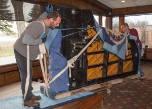 Moving the Bosendorfer into Crooners (December, 2015), © Andrea Canter