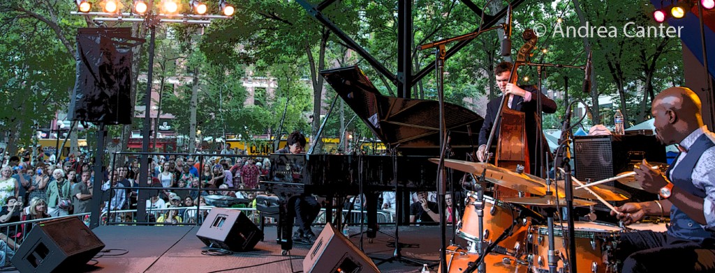 2016 Twin Cities Jazz Festival, the Joey Alexander Trio at Mears Park, © Andrea Canter