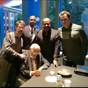 Monk Tribute artists (L-R, Fred Hersch, Barry Harris, Willie Jones III, Eric Reed, and Mark Garrola)