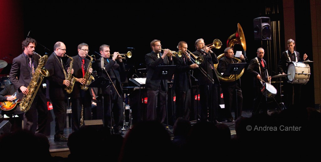 JazzMN Orchestra's "second line brass band" (2012) © Andrea Canter